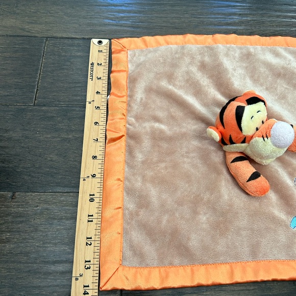 Disney Baby Tigger Plush Security Blanket Lovey Orange 14” Square - Picture 15 of 15